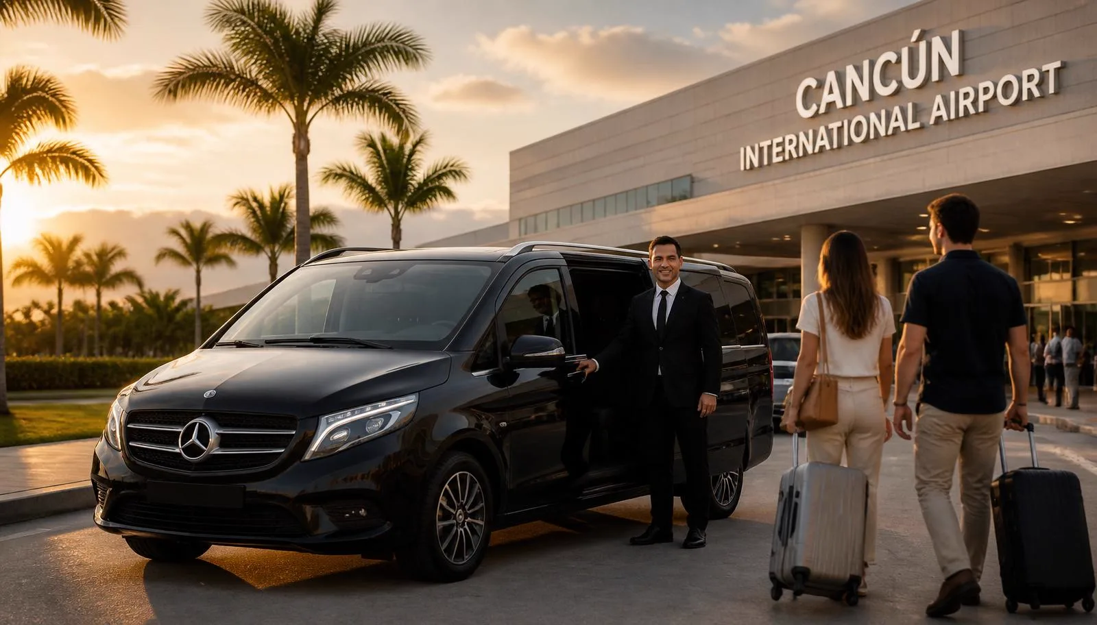 Transfert privé depuis l'aéroport de Cancún vers la Riviera Maya