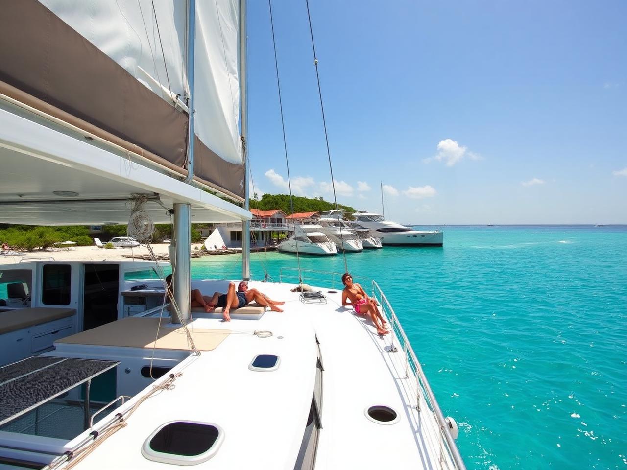 Isla Mujeres by private catamaran
