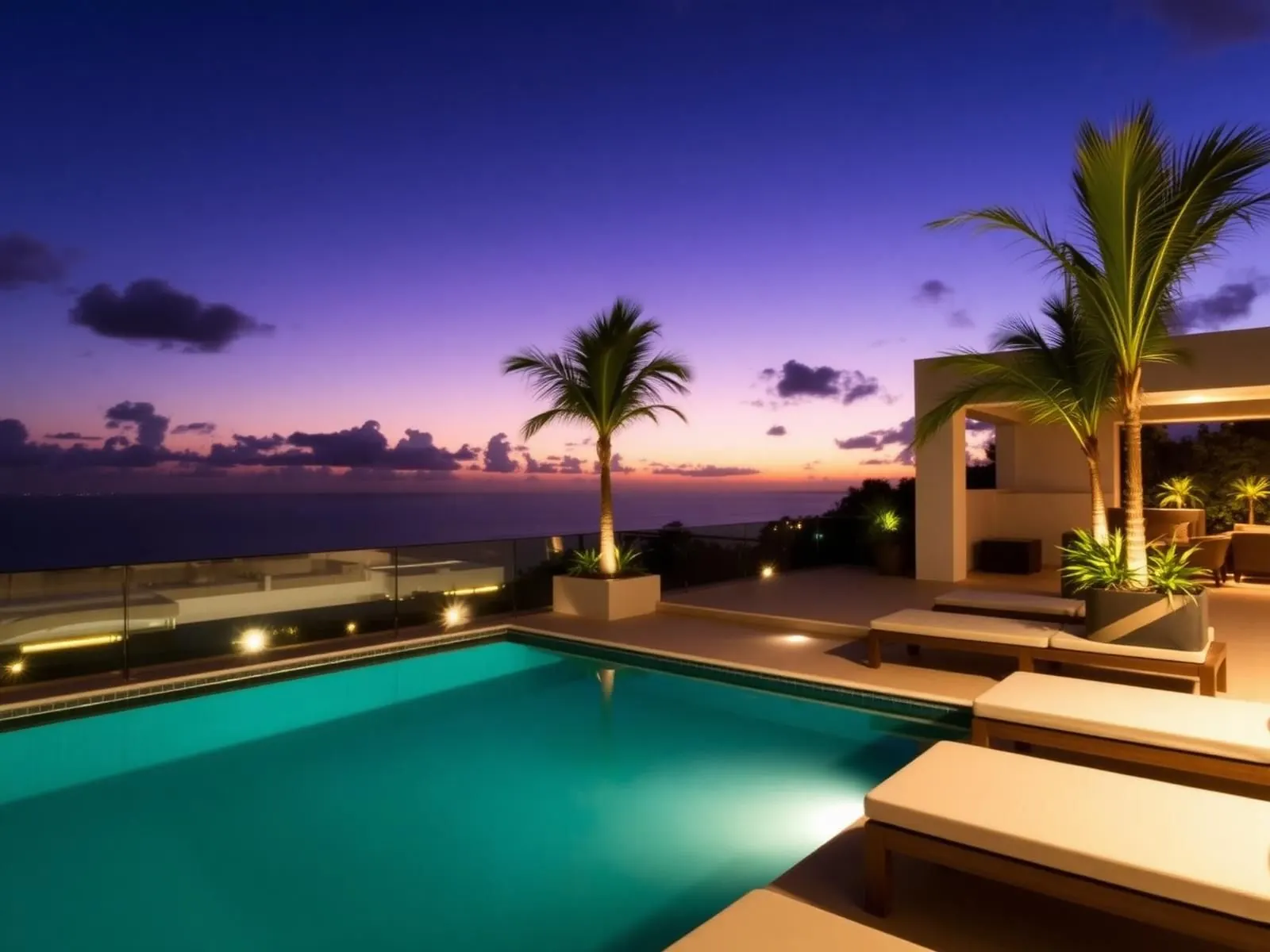 Beachfront villas